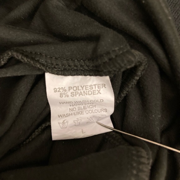 Super Soft Maternity Pull On Black Wide Leg Pant Side Pockets Sz Large - Picture 8 of 9